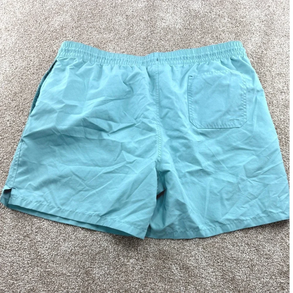 Goodfellow & Co Mens Teal Blue Recycled Polyester Swim Trunks‎ XL Board Shorts